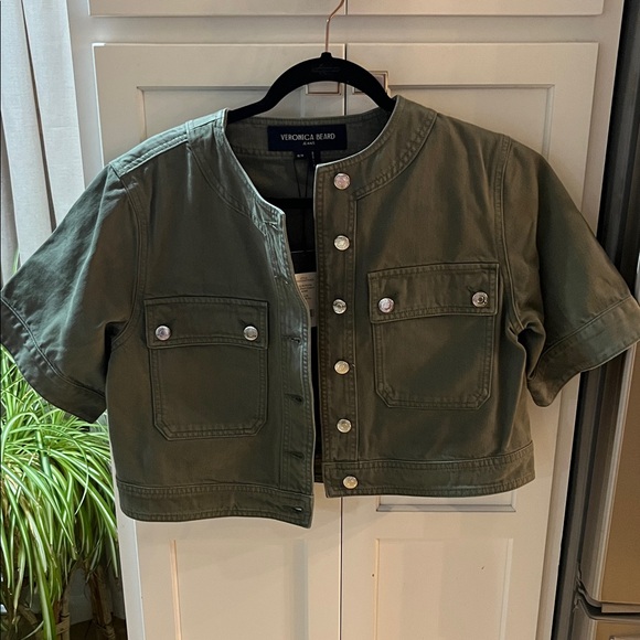 Veronica beard Elias short sleeve denim jacket - new with tags - Picture 3 of 6